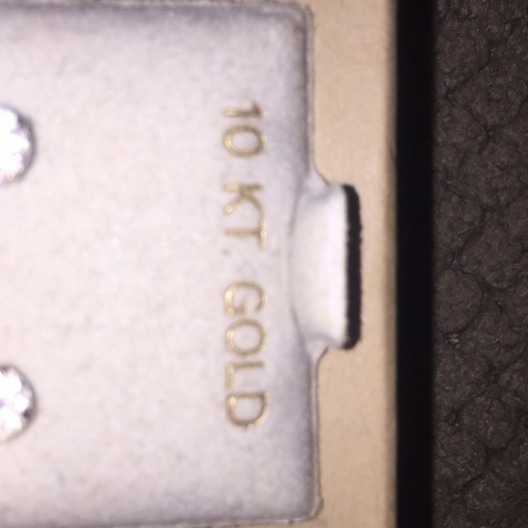 10k golden earrings with a Swarovski crystal - Picture 3 of 3